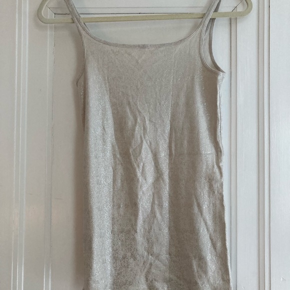 J. Crew | Silver Metallic Strappy Extra Long Strappy Tank Top - Picture 5 of 6